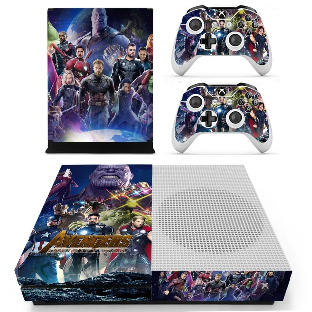 Мстители Бесконечность войны виниловая кожа наклейки для XBOX One S консоль с двумя