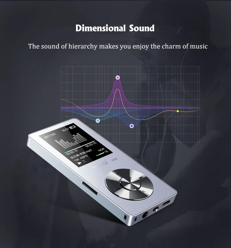Mahdi M220 MP3 плеер без потерь APE 8G полностью металлический HiFi музыкальный плеер с наушником TF карта проигрыватель электронных книг
