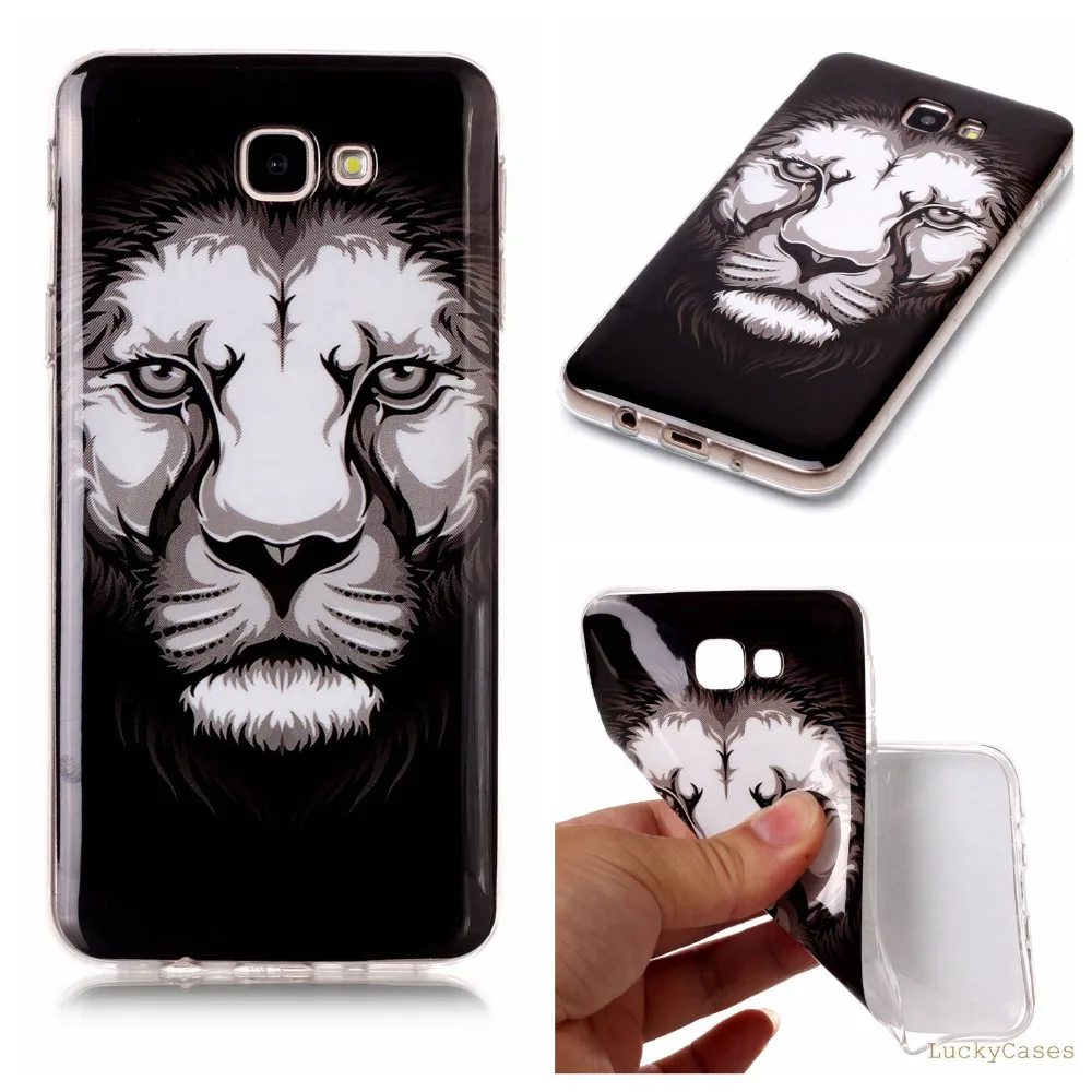 High Quality Fashion Luxury Soft Silicone TPU phone case For Samsung J5 PRIME with popular monkey owl Elephant lion Painted |