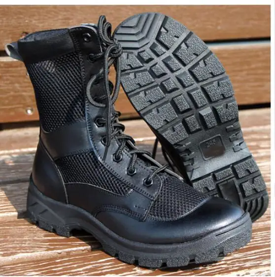 Летние военные ботинки для мужчин; botas hombre; армейские ботинки; кожаный светильник; высокие сетчатые дышащие боевые тактические сапоги