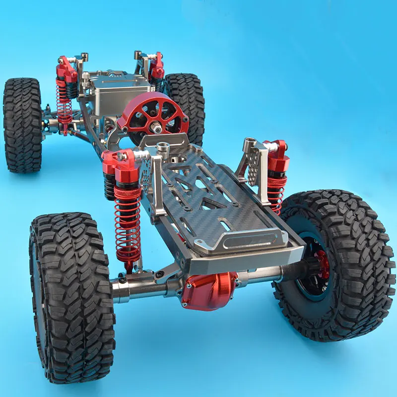 RC CNC сплав SCX10 шасси карбоновая рама масштаб 1/10 4WD Rock Crawler комплект в сборе | Игрушки
