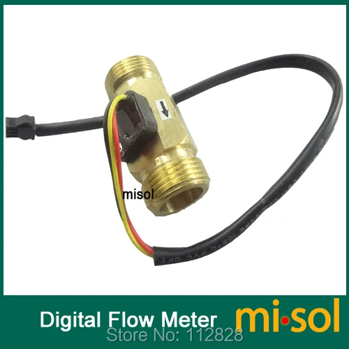 Электронный расходомер MISOL DN20 3/4 дюйма 2-45 л/м измерительный переключатель |