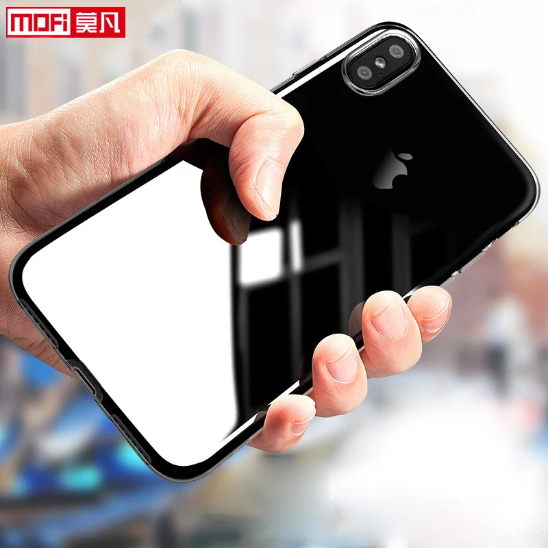 Чехол для iPhone X мягкий силиконовый прозрачный чехол защита mofi Ультра Прозрачный