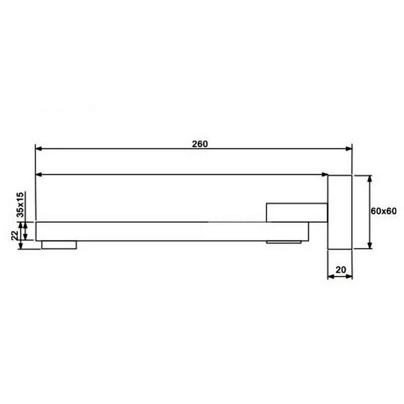 Хромированный излив для душа из твердой латуни настенный ванны 180 градусов