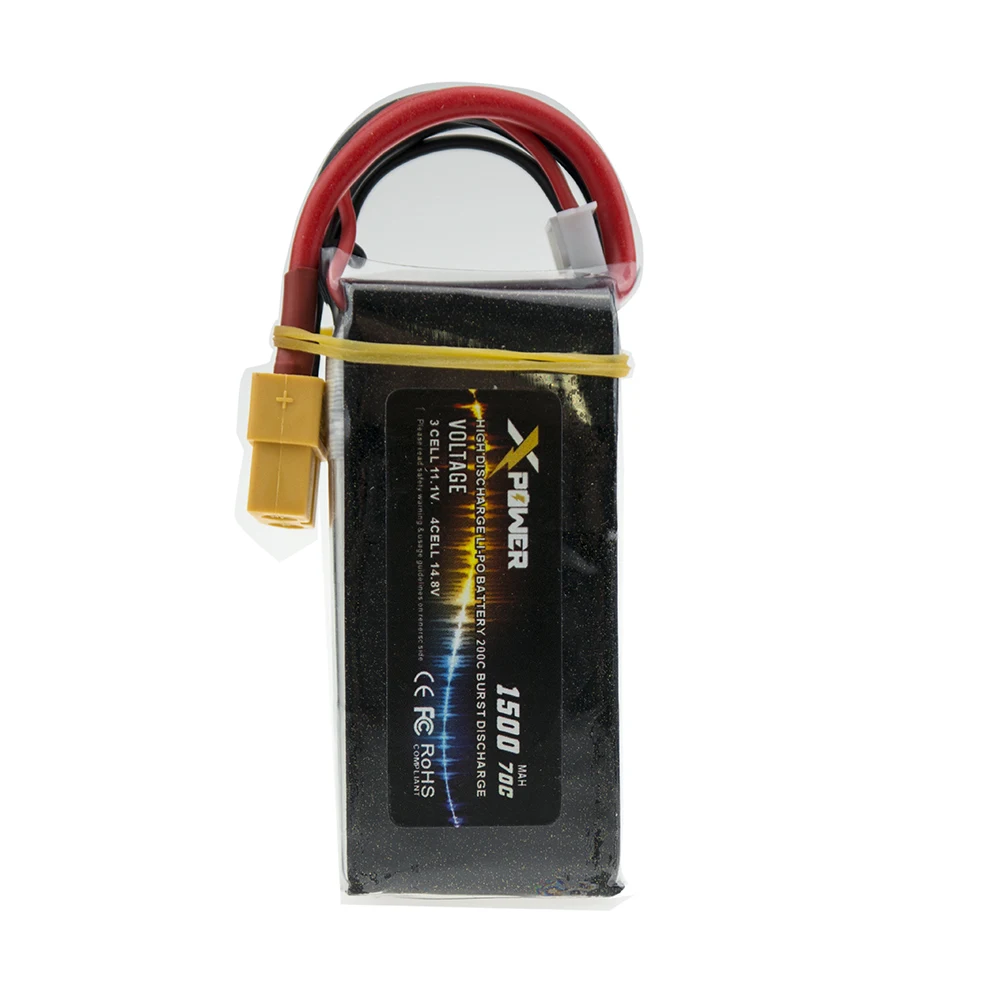 1 2 3 шт./лот 11 В 1500 мАч 70C Lipo батареи Xpower XT60/T разъем для радиоуправляемого
