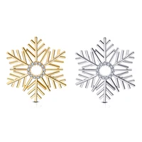 trend personality copper brooch exquisite beautiful snowflake copper zircon brooch pin party wedding jewelry high quality