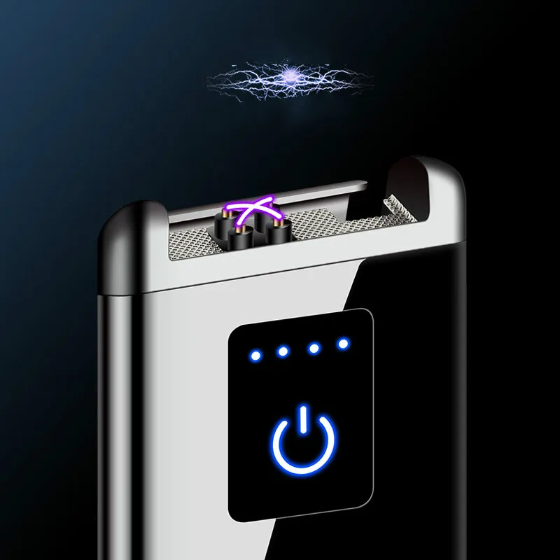 Сенсорная Индуктивная зарядная Зажигалка USB ультра-тонкая Двусторонняя сигарета