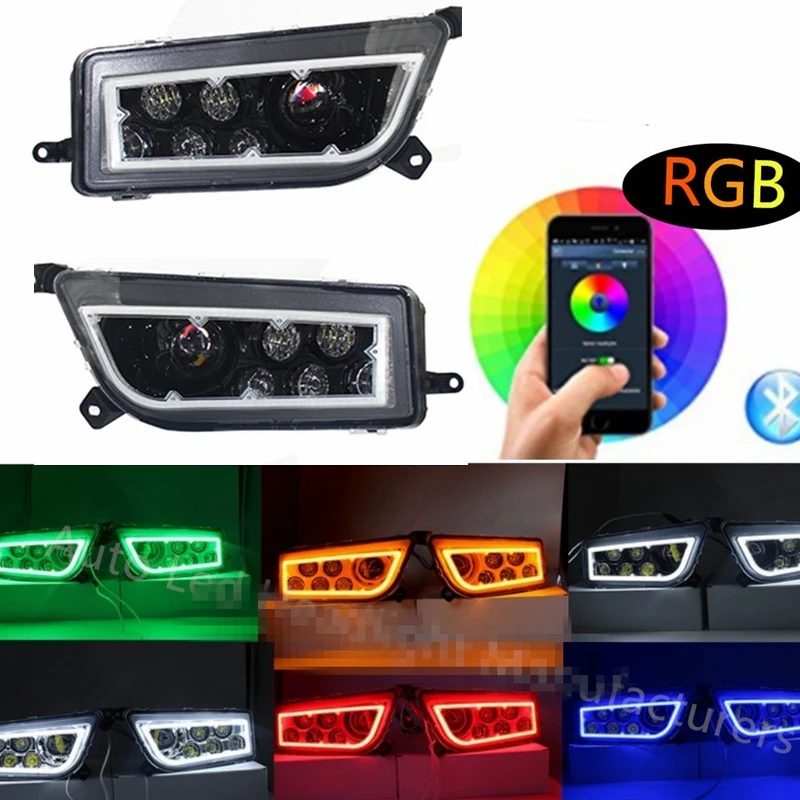 Для ATV светодиодный головной светильник комплект светодиодные RGB с помощью