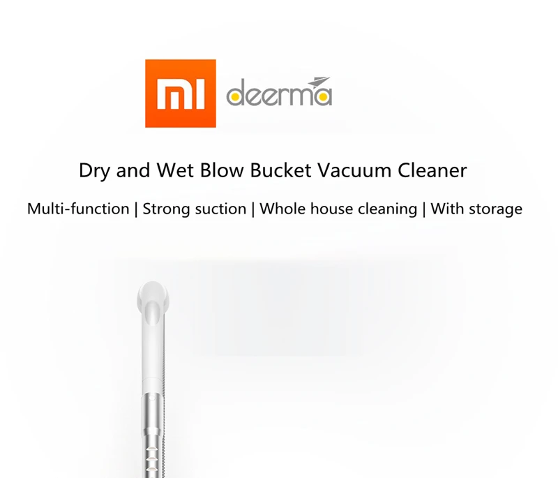 xiaomi Deerma TJ200 Многофункциональный пылесос для сухой и влажной уборки, съемная большая емкость с 18000 Pa сильным всасыванием