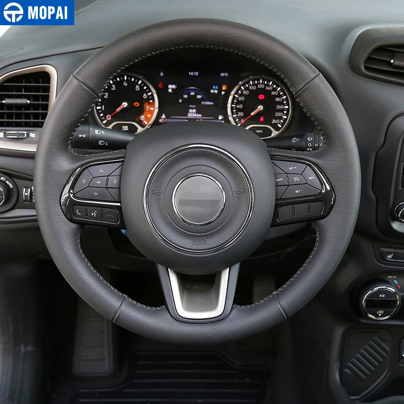 MOPAI ABS интерьерные декоративные наклейки на рулевое колесо для Jeep Renegade 2015 + Compass 2017