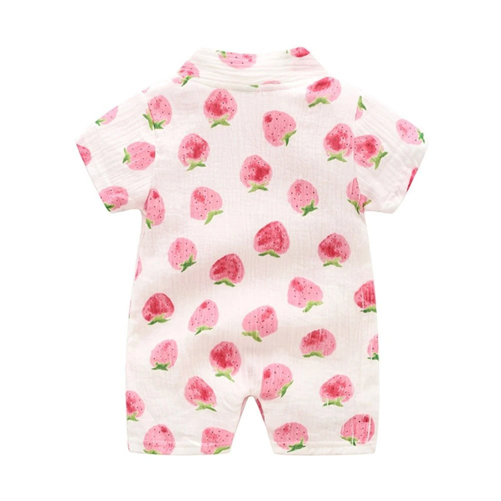 Костюм для новорожденных милый повседневный летний комбинезон с короткими