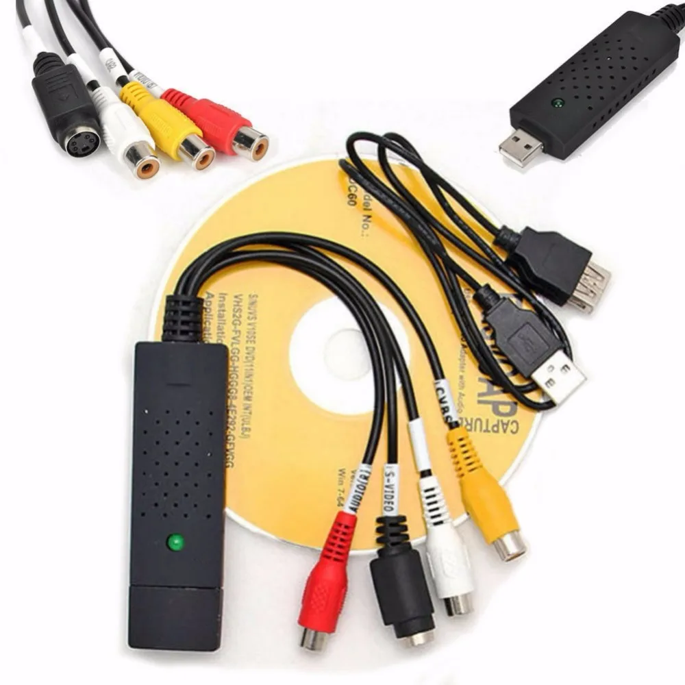 5 в 1 видео тюнер карты DVR Захват USB 2 0 аудио CVBS s адаптер конвертер Поддержка NTSC PAL