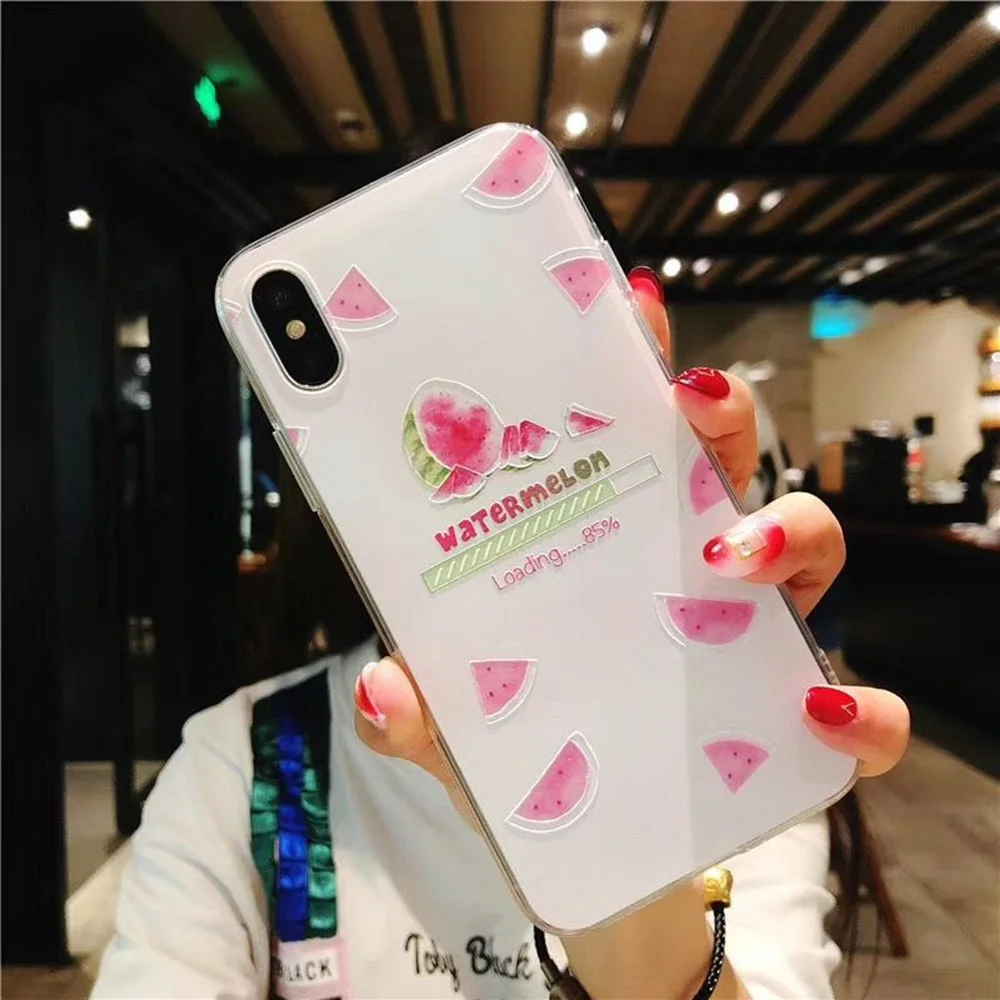 Чехол KISSCASE с фруктовым узором для iPhone X 6S 7 8 чехол прохладного лета мягкий из ТПУ 6