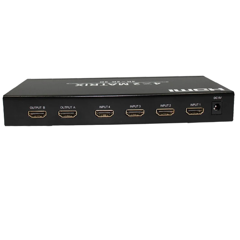 Hdmatters 4 K HDMI матрица 4X2 разделитель сплиттер 1 в 2 out с пультом дистанционного