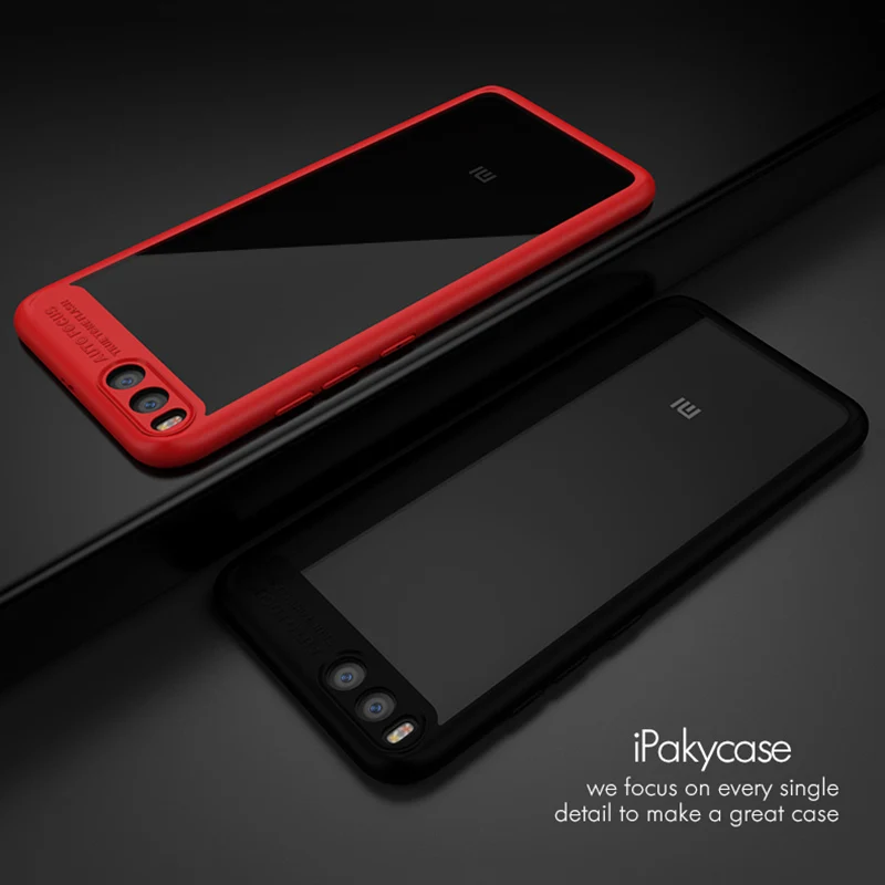 Чехол iPaky для Xiaomi Mi 6 Гибридный Силиконовый мягкий каркас жесткая прозрачная