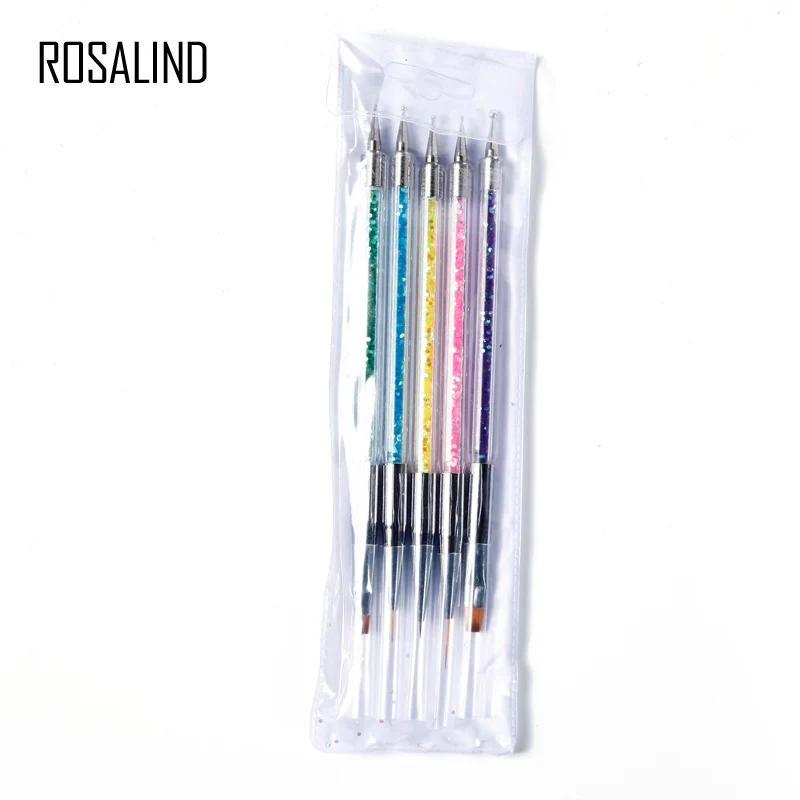 ROSALIND 5 шт./компл. двухсторонний дизайн ногтей акриловый цветочный живопись