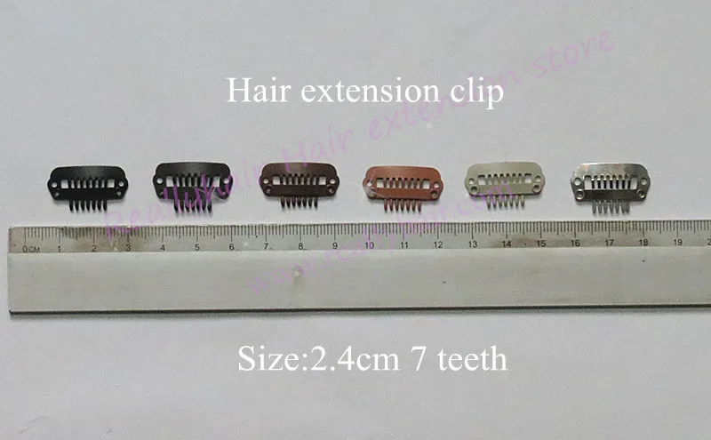 Бесплатная доставка 100 шт. 2 4 см 7 зубьев заколки для волос зажимы париков