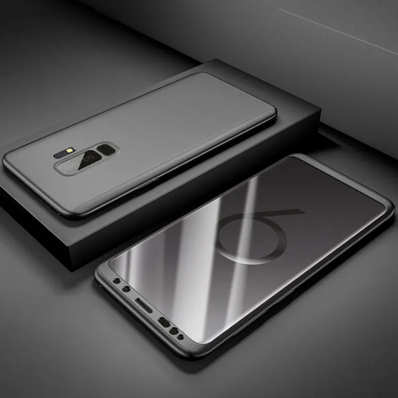 Полное покрытие для Samsung Galaxy S9 Plus чехол 360 градусов Защитный пластиковый +
