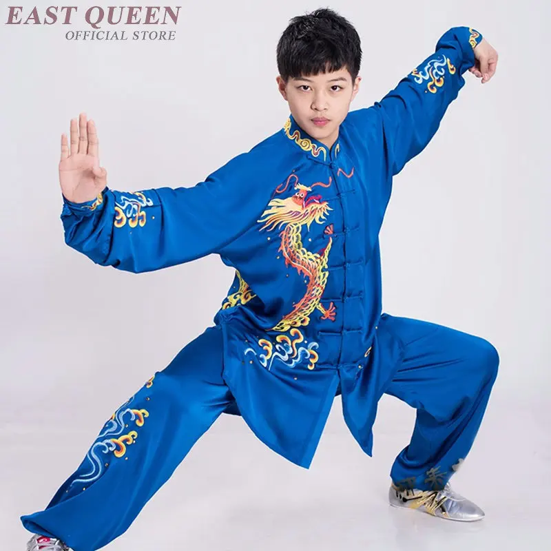 Синяя форма кунг фу Тай Чи новинка 2019 одежда с вышивкой Феникса униформа Nanquan Wushu