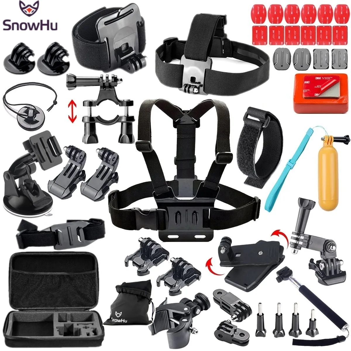 Аксессуары SnowHu для GoPro наголовник Регулируемый эластичный спортивной экшн
