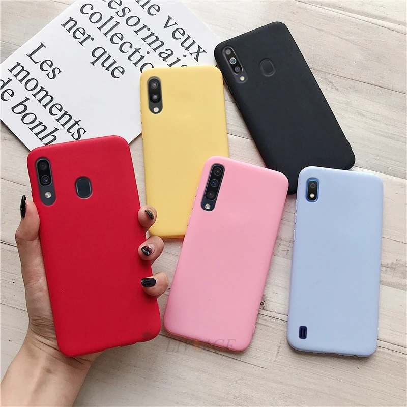 Для samsung galaxy A50 A30 A10 A40 A70 M30 M20 M10 A2 CORE A40S A20E a60 a80 a20 a10e чехол матовый ярких цветов силиконовый чехол на заднюю панель