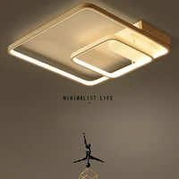 nordic creative white square aluminum led ceiling lamp modern minimalist acrylic living room decoration dimmable lighting