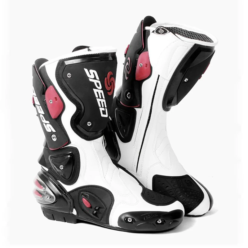 

NEW Motorcycle Protective Gear Moto Racing boots Microfiber Leather Long style boot Heel buffer Riding motocross boots
