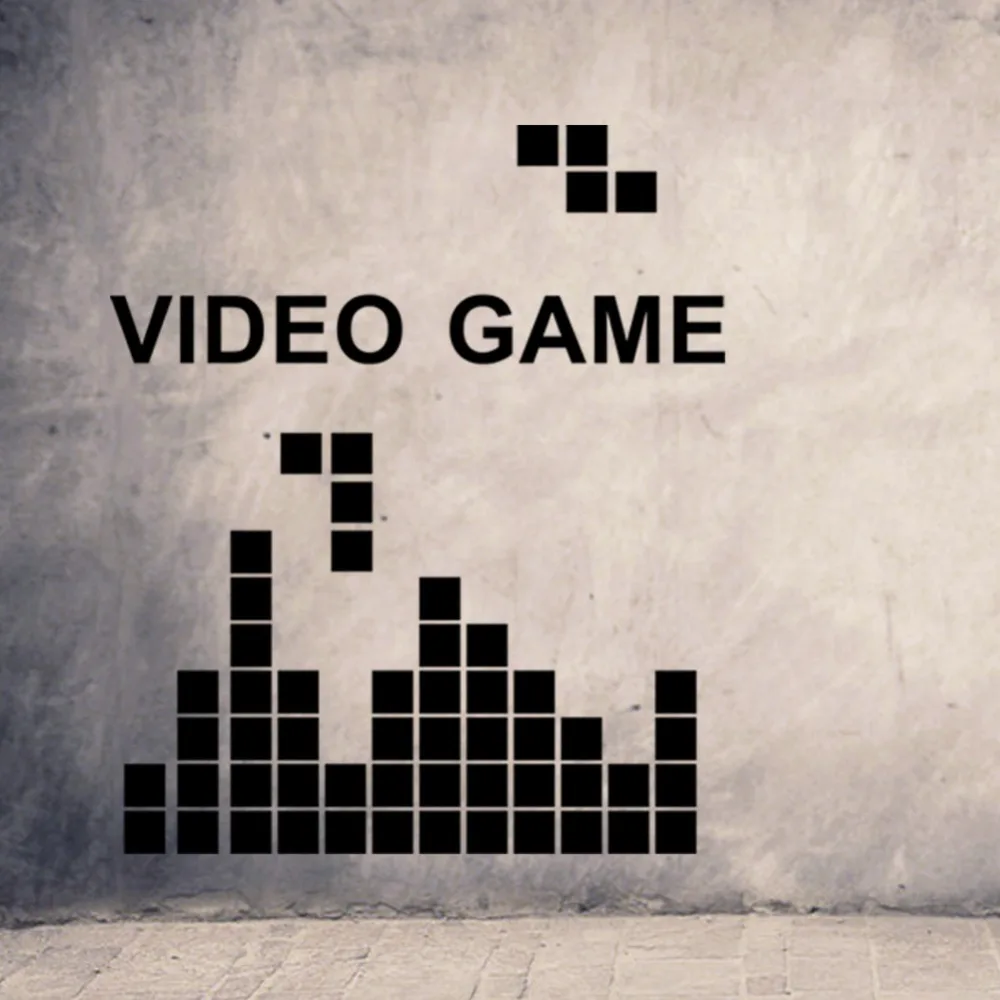 Тетрис игра видео наклейки на стену для детей комнаты украшения съемные