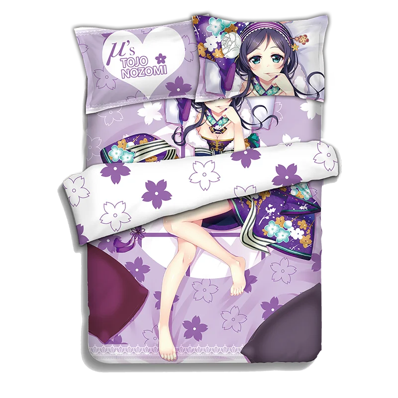 Японское аниме lovelive! Комплект постельного белья из 4 предметов | Дом и сад