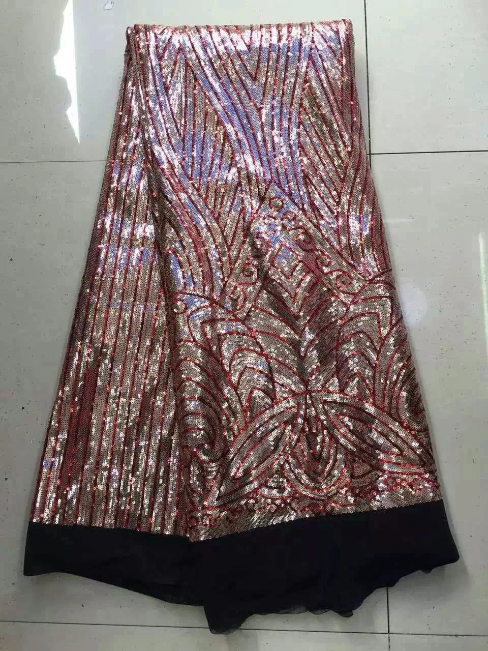 

2017 New african lace fabric african swiss voile lace high quality fashion french lace fabric for wedding lace Sequin K-L9202