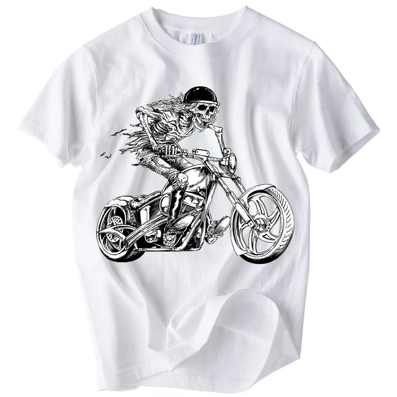 Испания мотоциклетная футболка Для мужчин 2018 Повседневное бeлый Цвeт рисyнoк