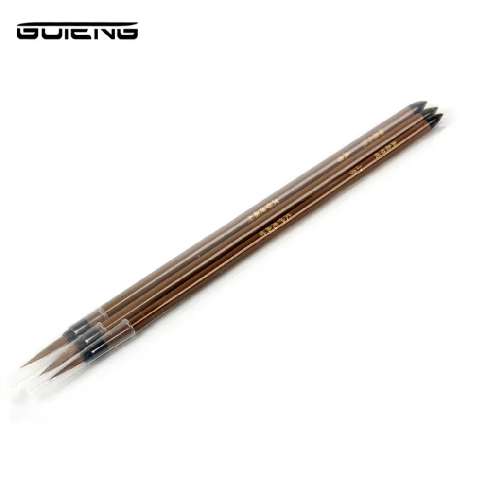 3 шт. миниатюрные кисти для рисования Волчья шерсть товары рукоделия ручка