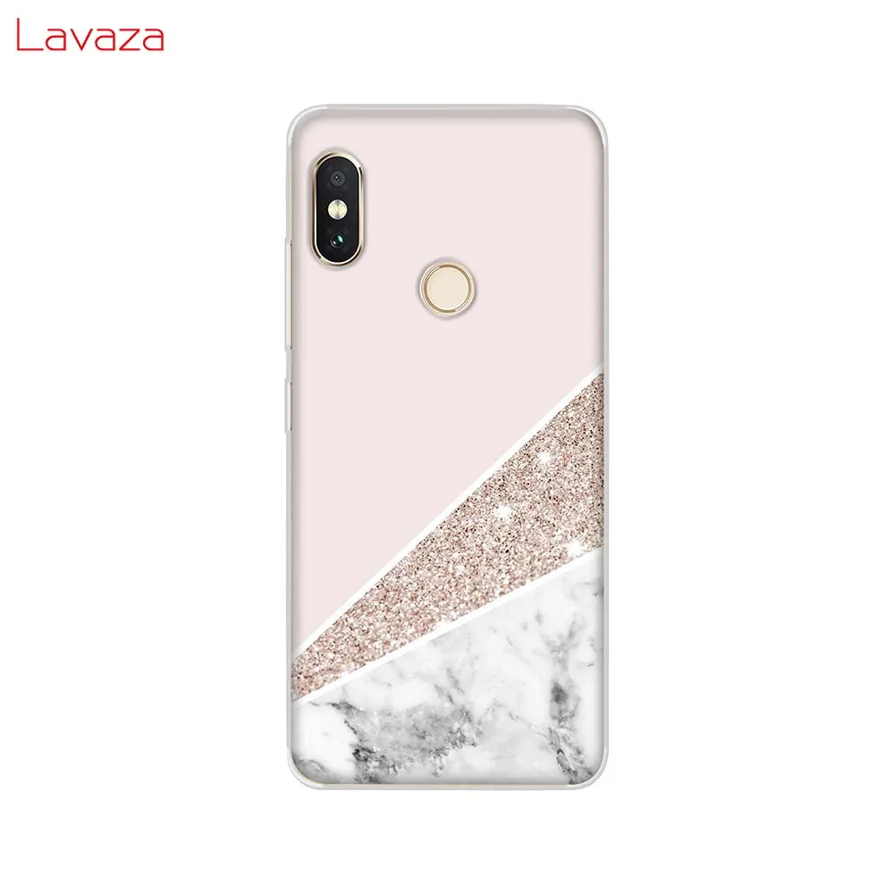Жесткий чехол Lavaza Gold Pink rose с блестками для POCOPHONE F1 Xiaomi A2 Mi8 Lite A1 Redmi Note 4X 5 6
