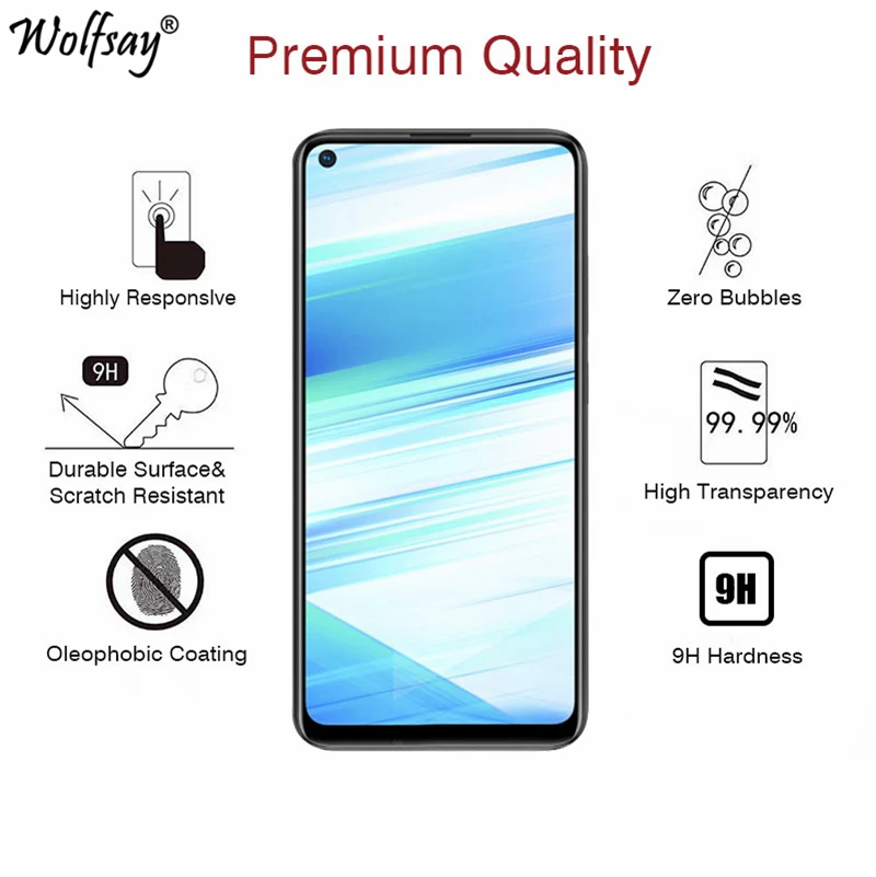 Стекло Wolfsay для телефона Vivo Z5x 2 шт. защита экрана закаленное стекло с защитой от