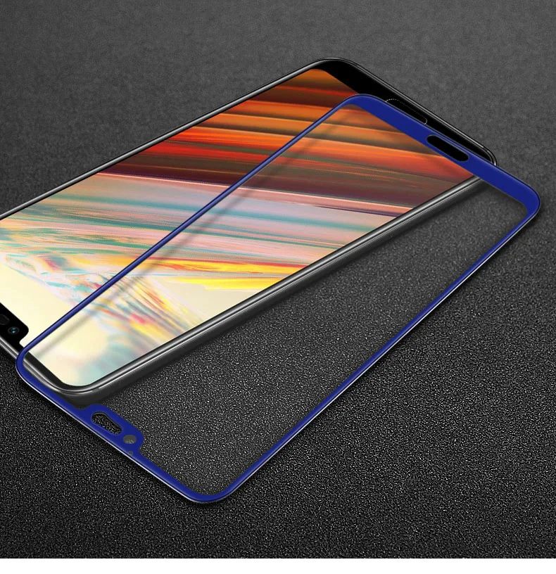 Синий Huawei Honor 10 защитная пленка IMAK с полным покрытием для huawei Honor 10 Lite закаленное стекло Honor10 Lite стекло COL-L29 HRY LX2 - Цвет: Синий