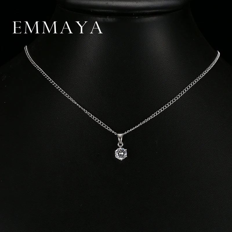 Ожерелье Emmaya с круглым кулоном из циркония класса ААА Модные Недорогие ожерелья