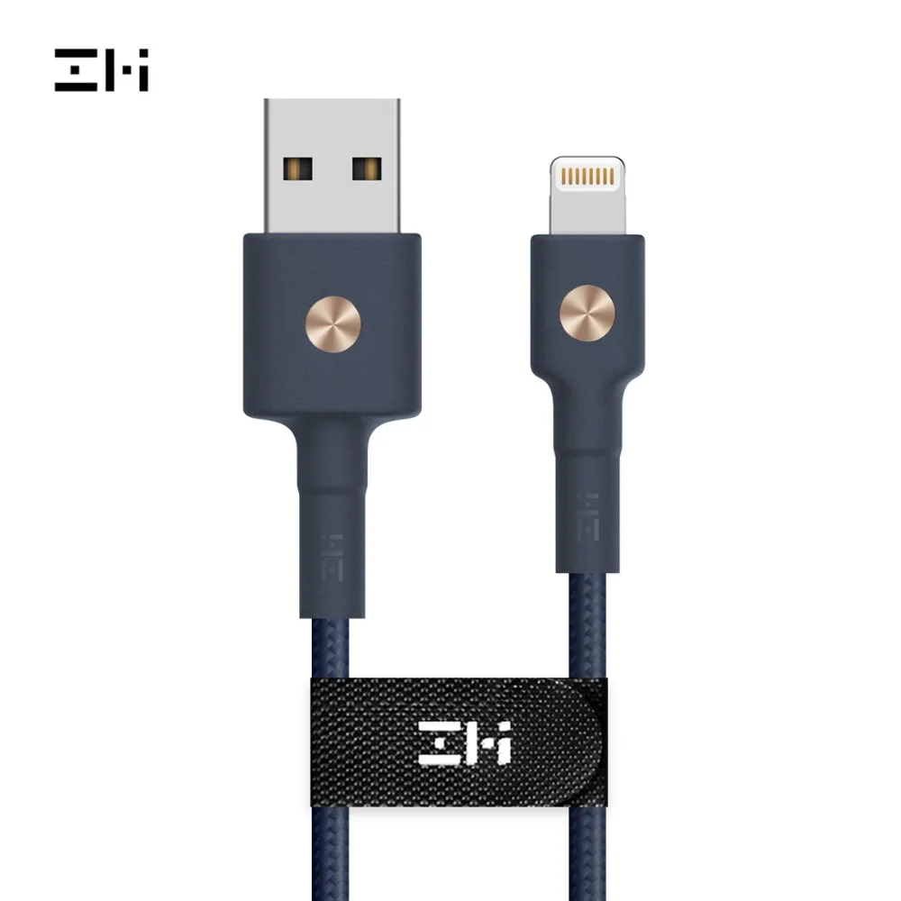 ZMI 0 3 м для кабеля Lightning MFi Сертифицированный ПП плетеный рукав iPhone + Ipad кабель