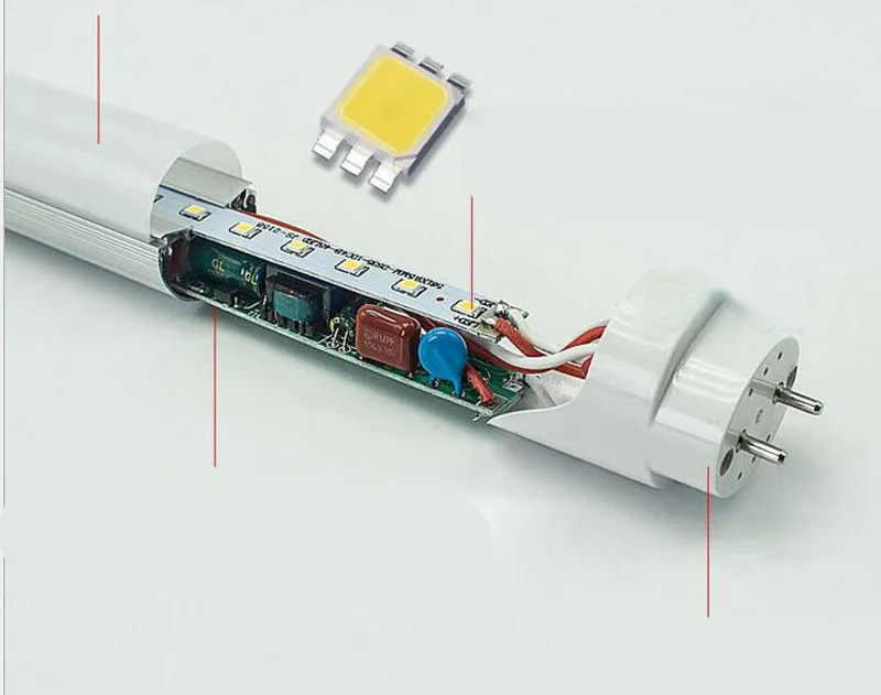 10 шт./лот двойная линия 0 6 м 9 1 2 5 8 4 3 фута T8LED лампа высокой яркости SMD2835 AC85 265V 270