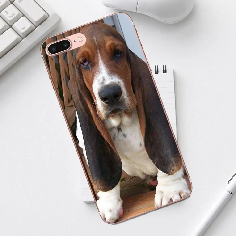 Защитные чехлы из ТПУ для телефонов Basset Hound Dog Puppies Galaxy Alpha Core Prime Note 4 5 8 S3 S4 S5 S6 S7 S8 S9