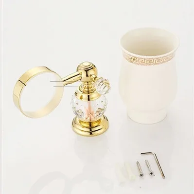Роскошные Настенные Аксессуары для ванной комнаты|tumbler holder|brass toothbrush holderwall mount cup
