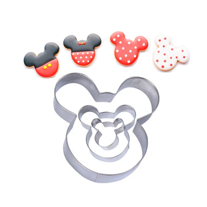 3 шт. мышь резак для печенья Быстрая доставка Нержавеющая сталь резка форма набор