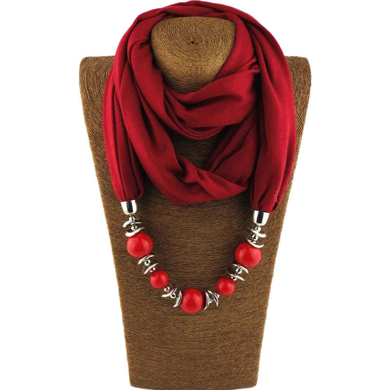 

Necklaces Pendants Long Necklace Beads Pendant Scarf Neckerchief Pendant Necklace For Women Bijoux Ethnique Femme Dropshipping