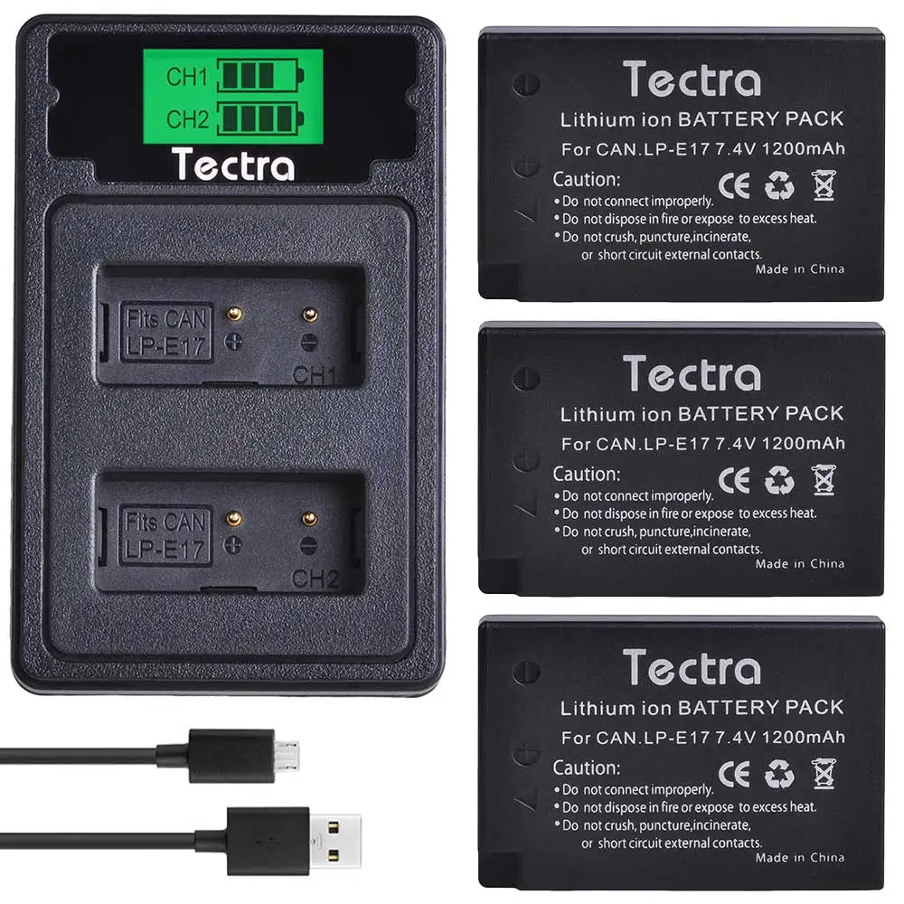 3 battery 1 charger 4 шт. LPE17 LP E17 LP-E17 Батарея+ ЖК-дисплей Тип usb C Зарядное устройство для цифровой однообъективной зеркальной камеры Canon EOS 200D M3 M6 750D 760D T6i T6s 800D 8000D поцелуй X8i камеры - Цвет: 3 battery 1 charger