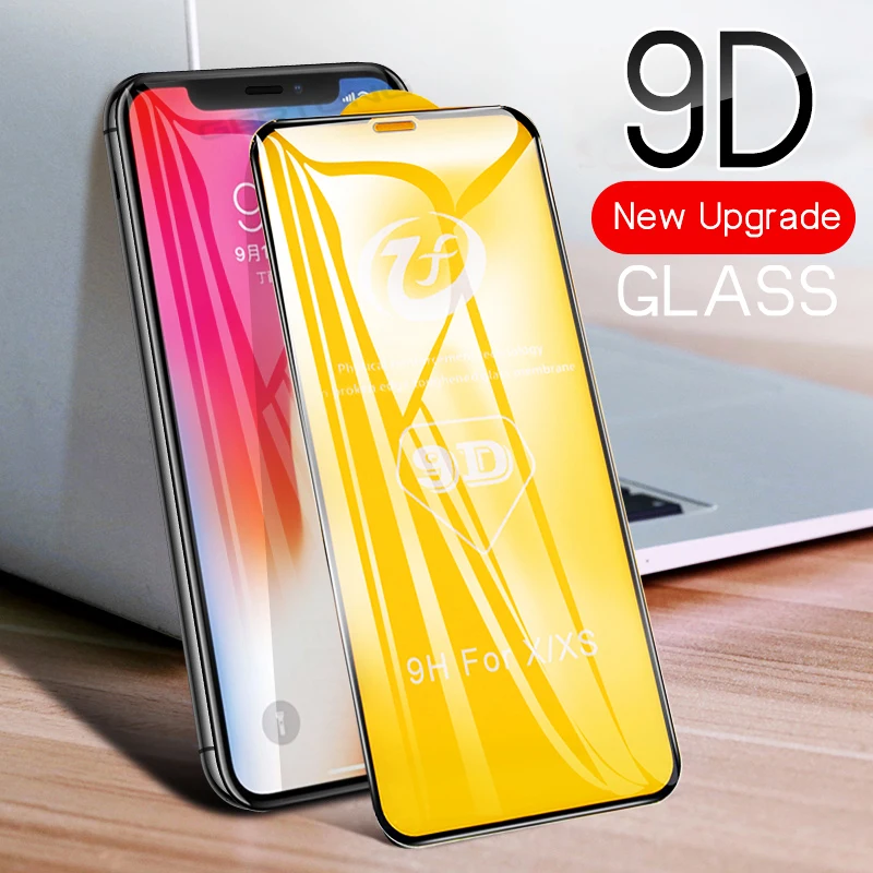 9D изогнутое полное покрытие закаленное стекло для iPhone XS Max XR X Ten 10 защита экрана