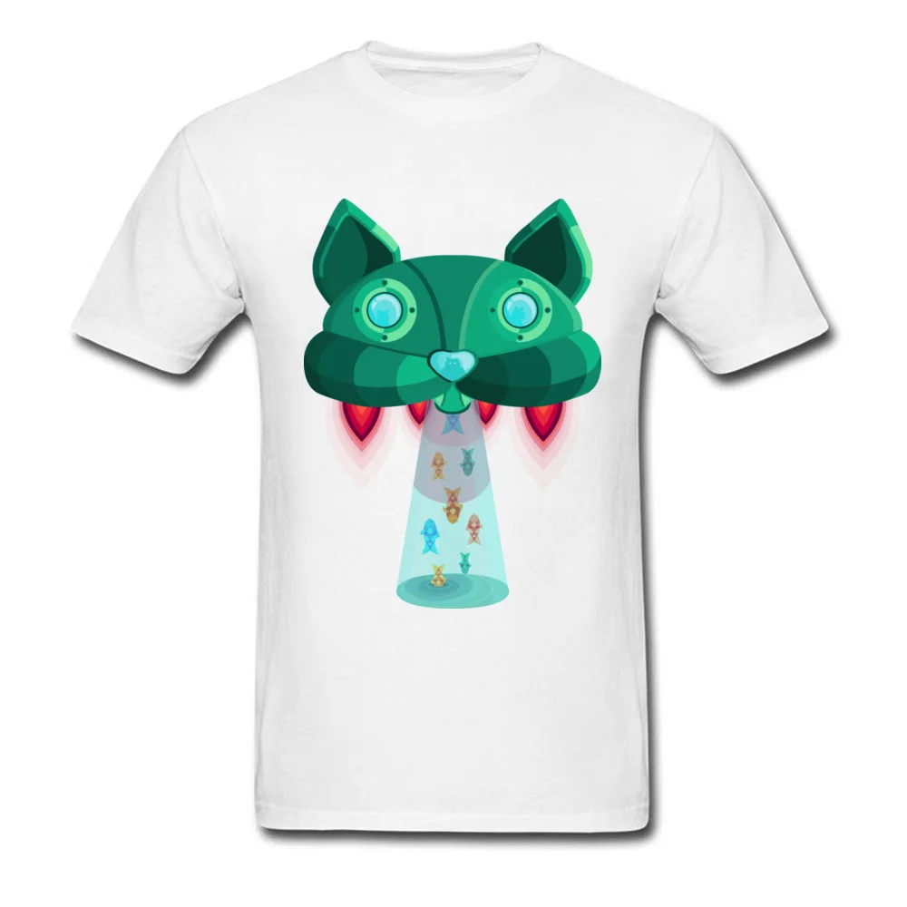 Футболка мужская летняя с рисунком НЛО инопланетянина кошки корабля|anime t shirt|designer