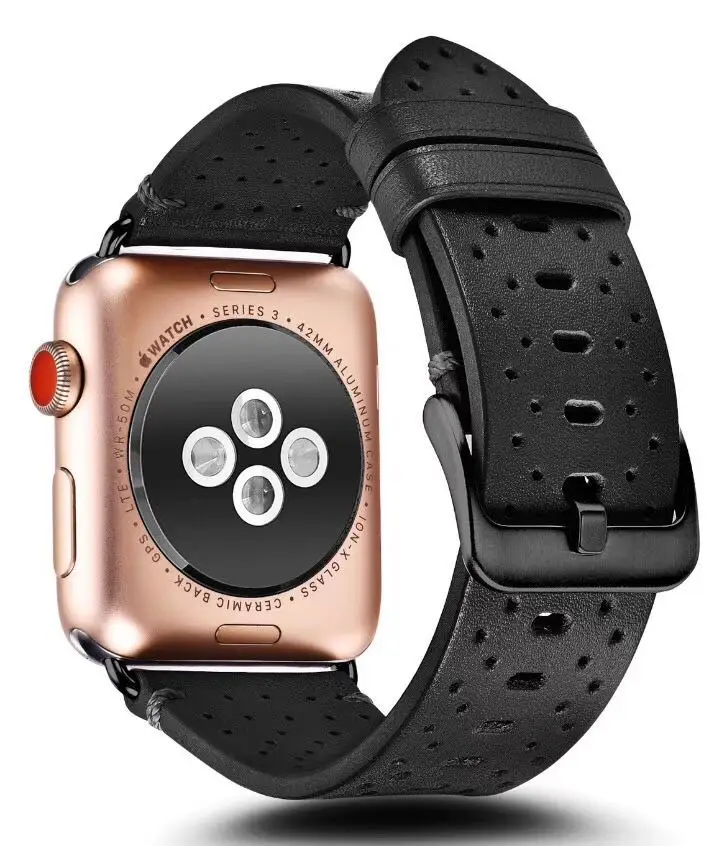 2018 Для мужчин и горе спорт отдых кожи для apple watch 38mm 42 мм заменить t браслет с