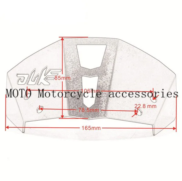 Мотоциклетный ветровой экран оранжевый мотоциклетный с ЧПУ для KTM Duke 125 200 2012-2016 390