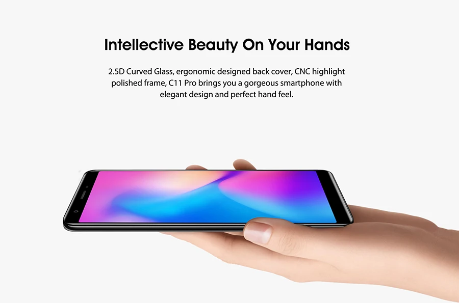 Мобильный телефон Oukitel C11 Pro 4G LTE 5," HD 18:9 Android 8,1 3 ГБ ОЗУ 16 Гб ПЗУ MT6739 четырехъядерный 8 Мп+ 2 МП/2 МП отпечаток пальца 3400 мАч
