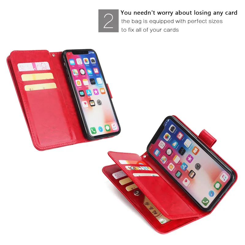 XS MAX XR Cases For Apple iPhone 5S 5SE 6 6S 7 8 Plus iPone X Flip Wallet XSmax 7Plus 8Plus 6Plus Case Leather Card Cover Etui | Мобильные