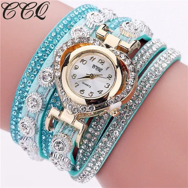 

Blue Luxury Crystal Vintage 2018 New Brand Bracelet Quartz Watch Analog Rhinestone Wrist Watches Ladies Girls Clocks OC082